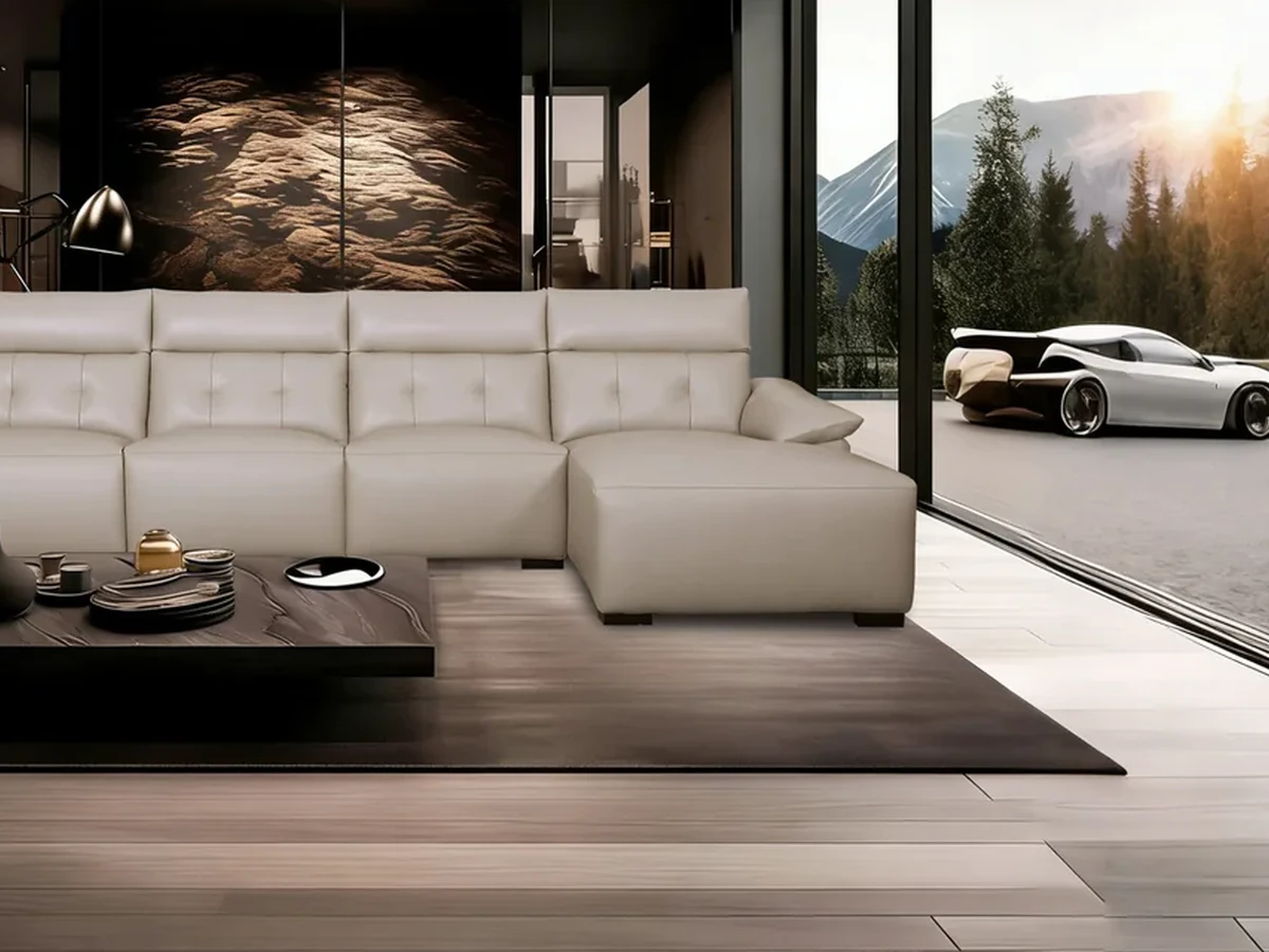 Relaxed entertainment lounge seating with recline comfort