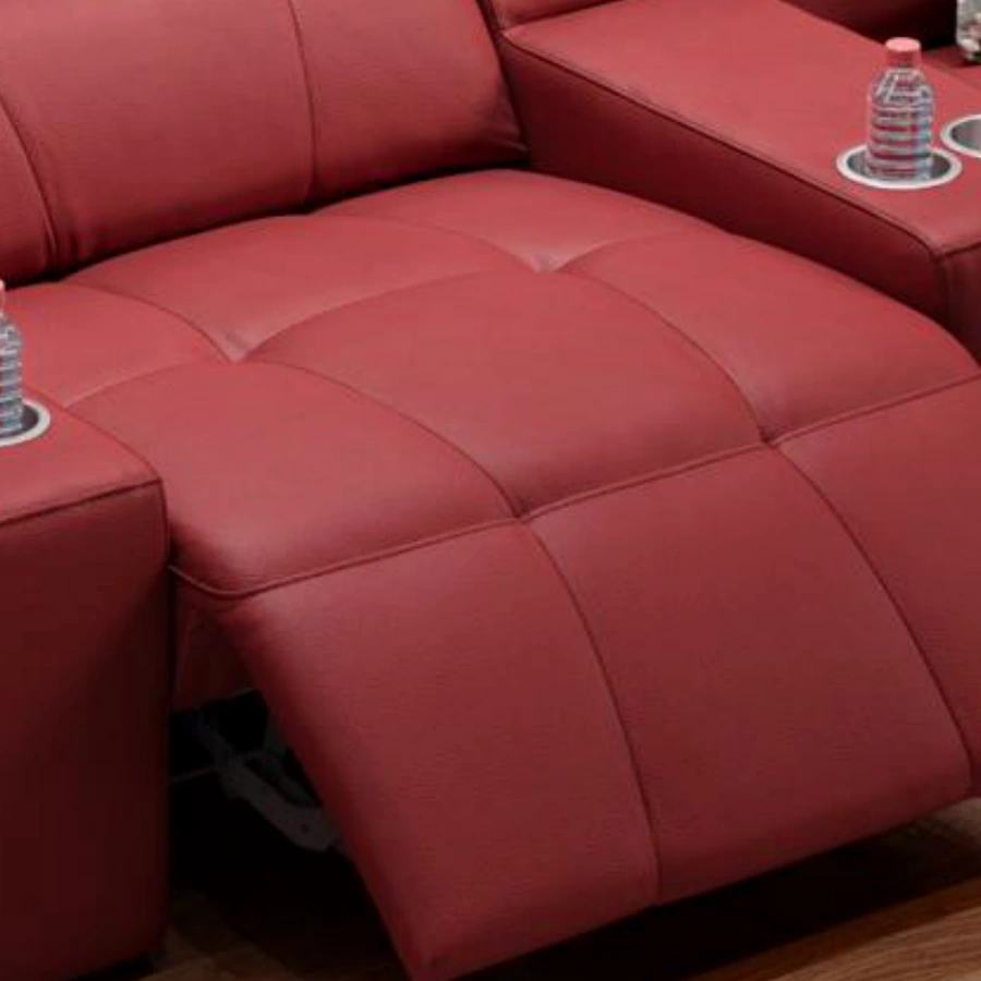 Luna Media Sofa powered footrest detail