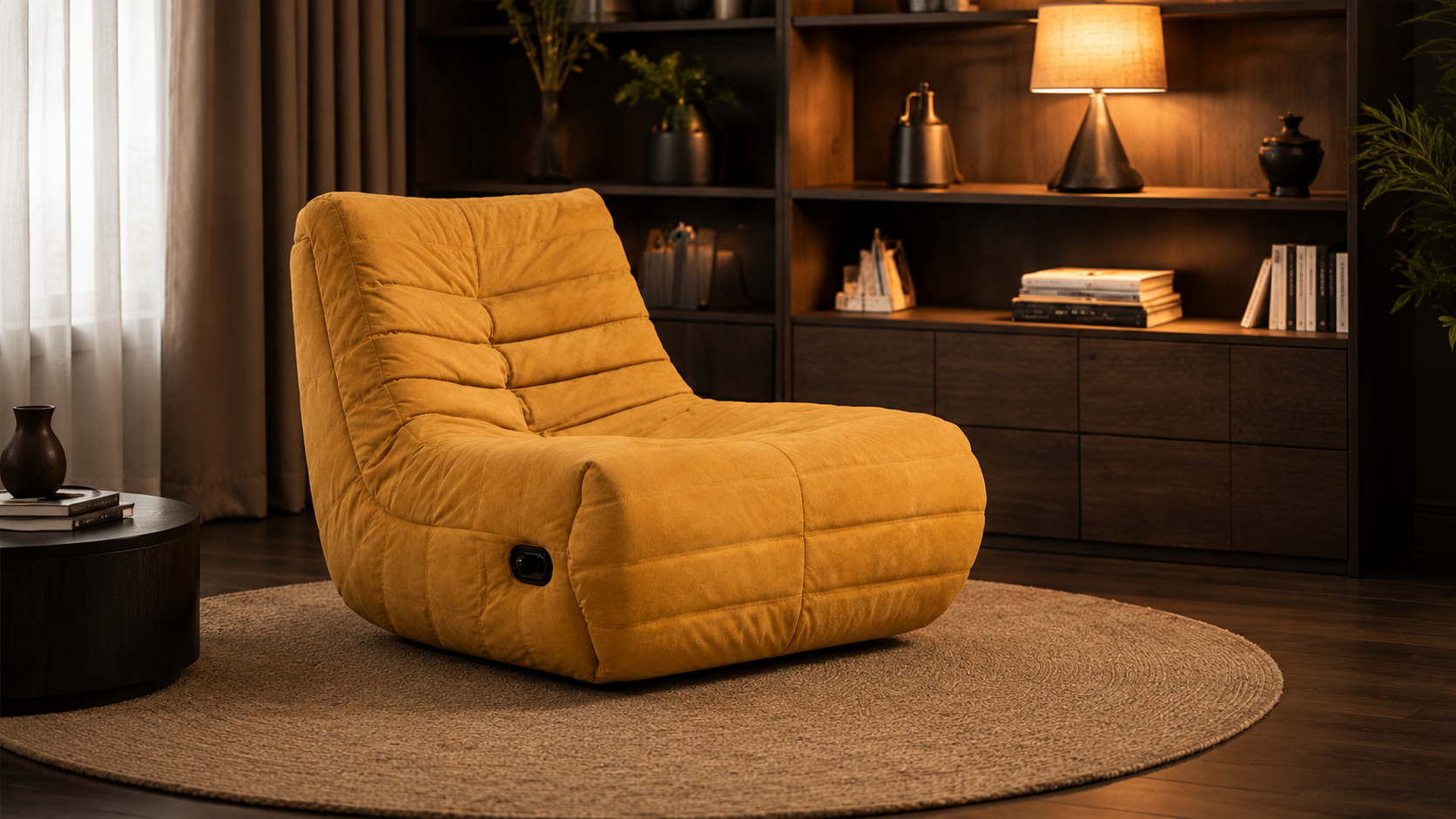 Nest Recliner in a relaxed lounge setting