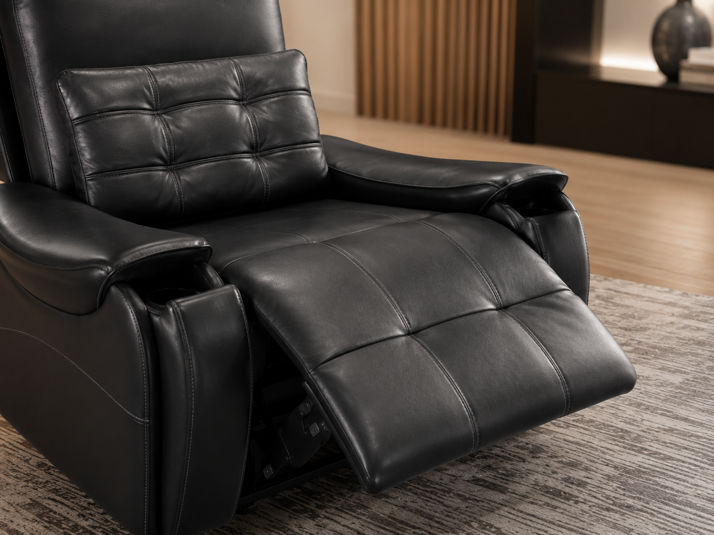Slate Recliner extended leg support
