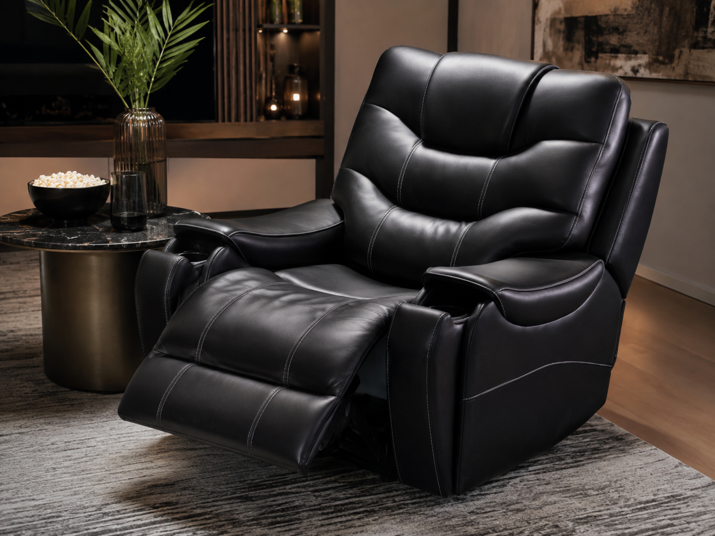 Slate Recliner with extended footrest