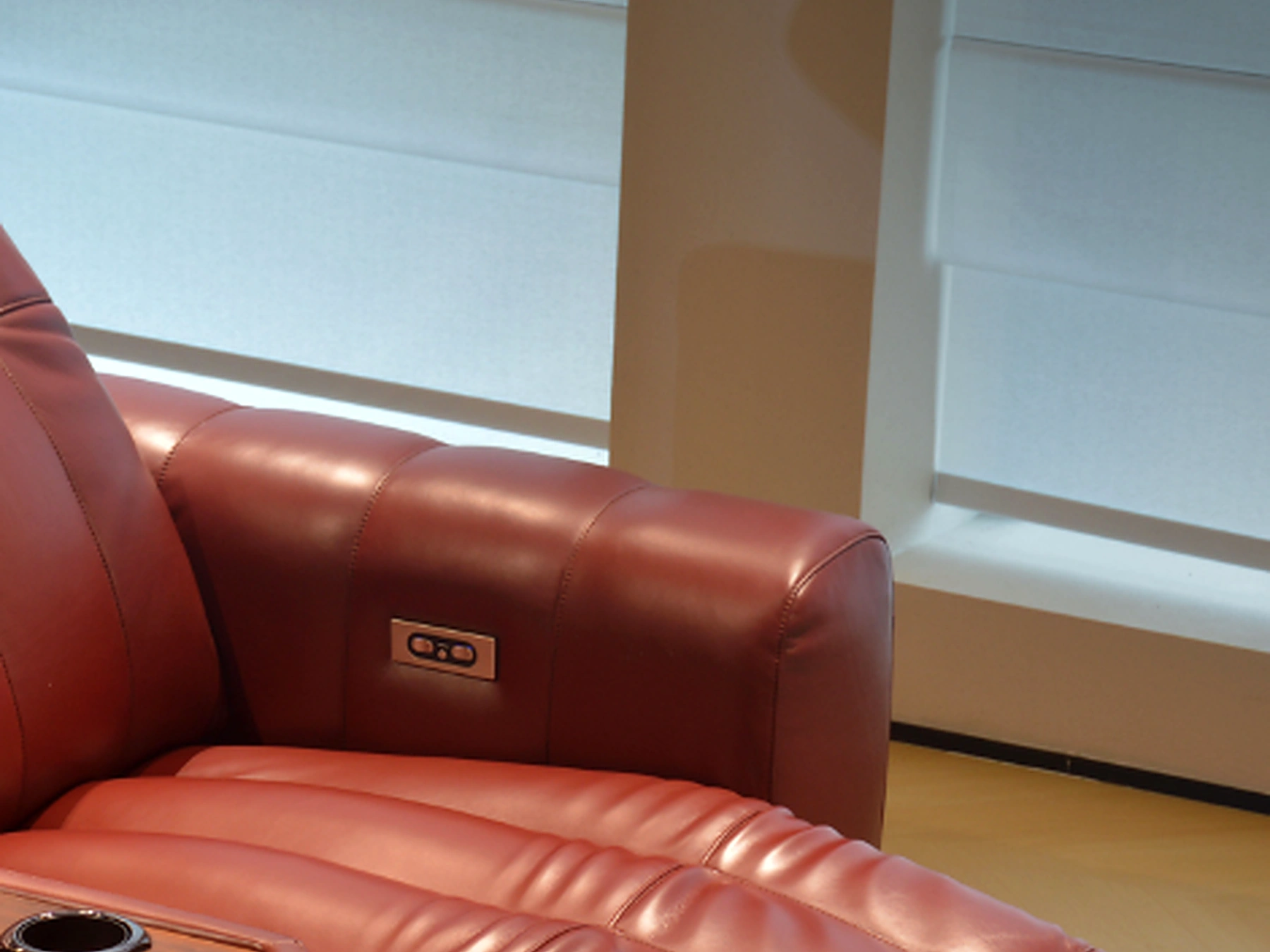 Crown Row powered headrest and backrest detail