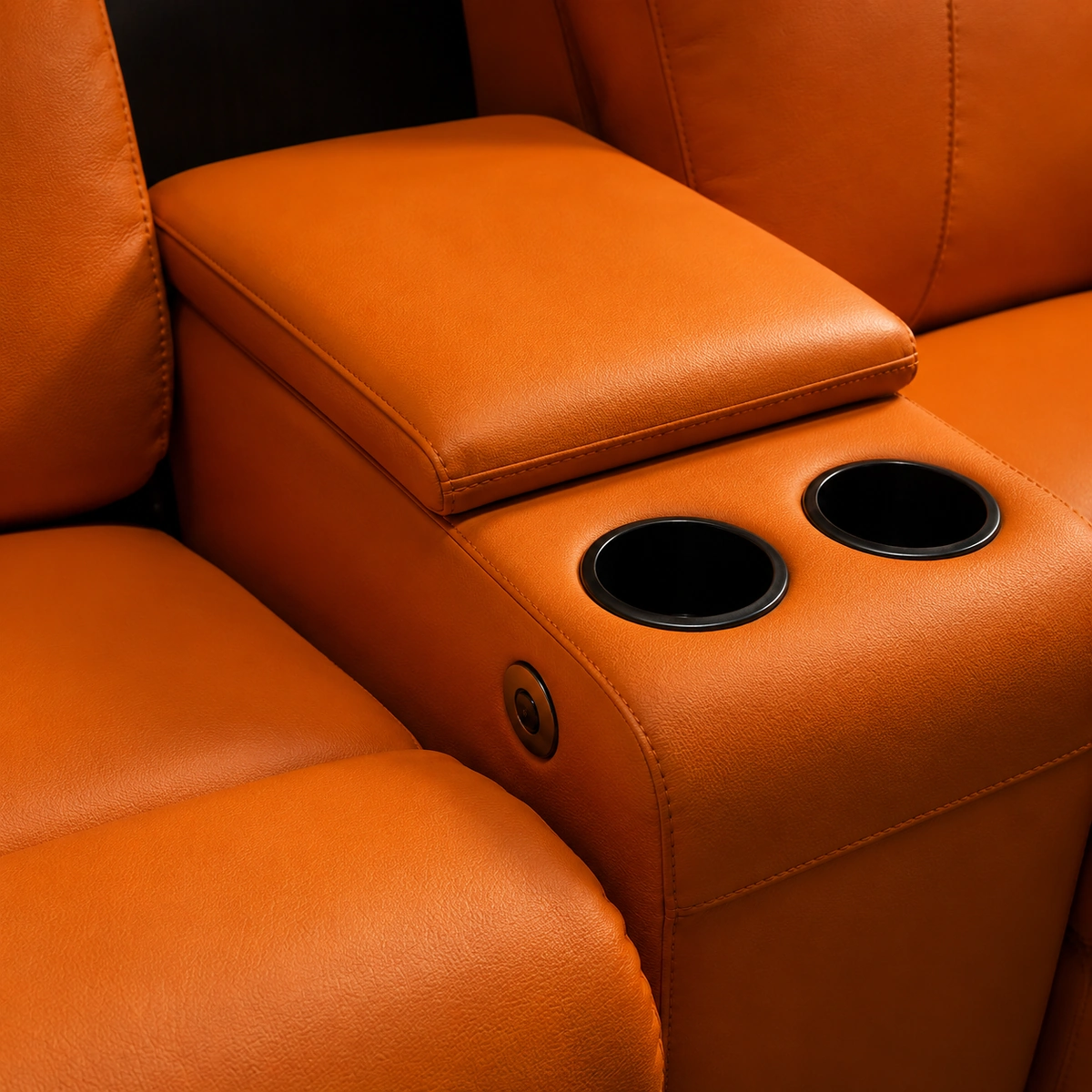Frame Row cupholder & control zone detail