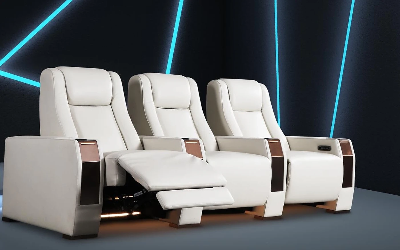 Complete Ivory Arc Row seating arrangement shown without cropping the product body