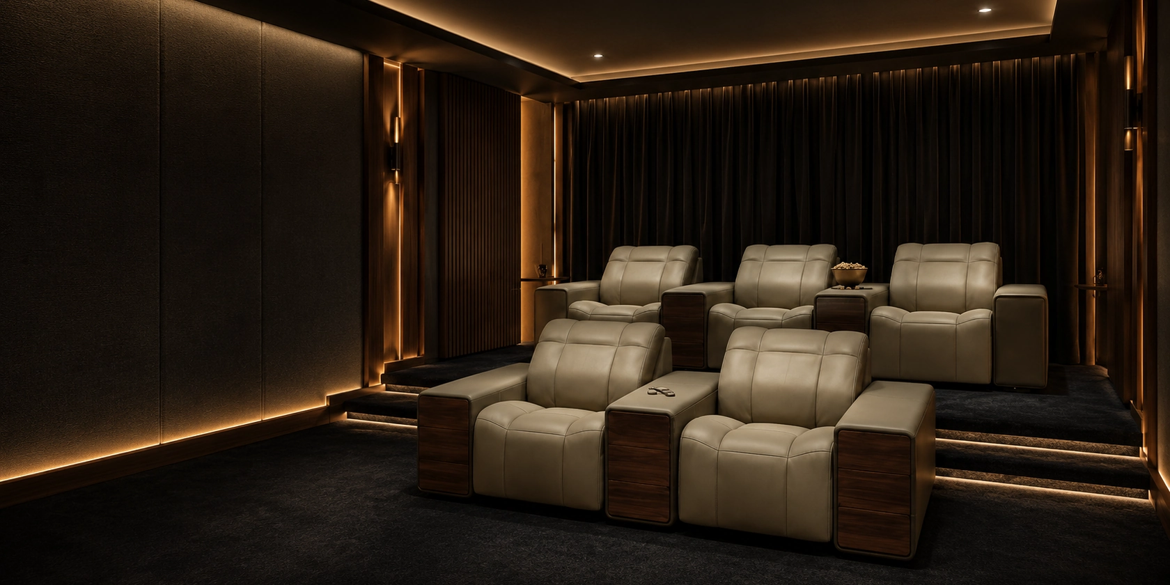 Premier Row full cinema-room setting